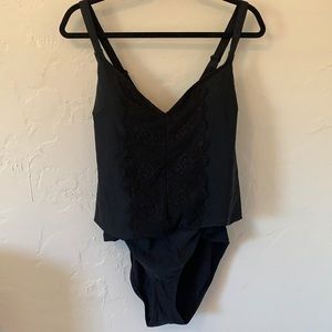 Torrid one piece with lace detail